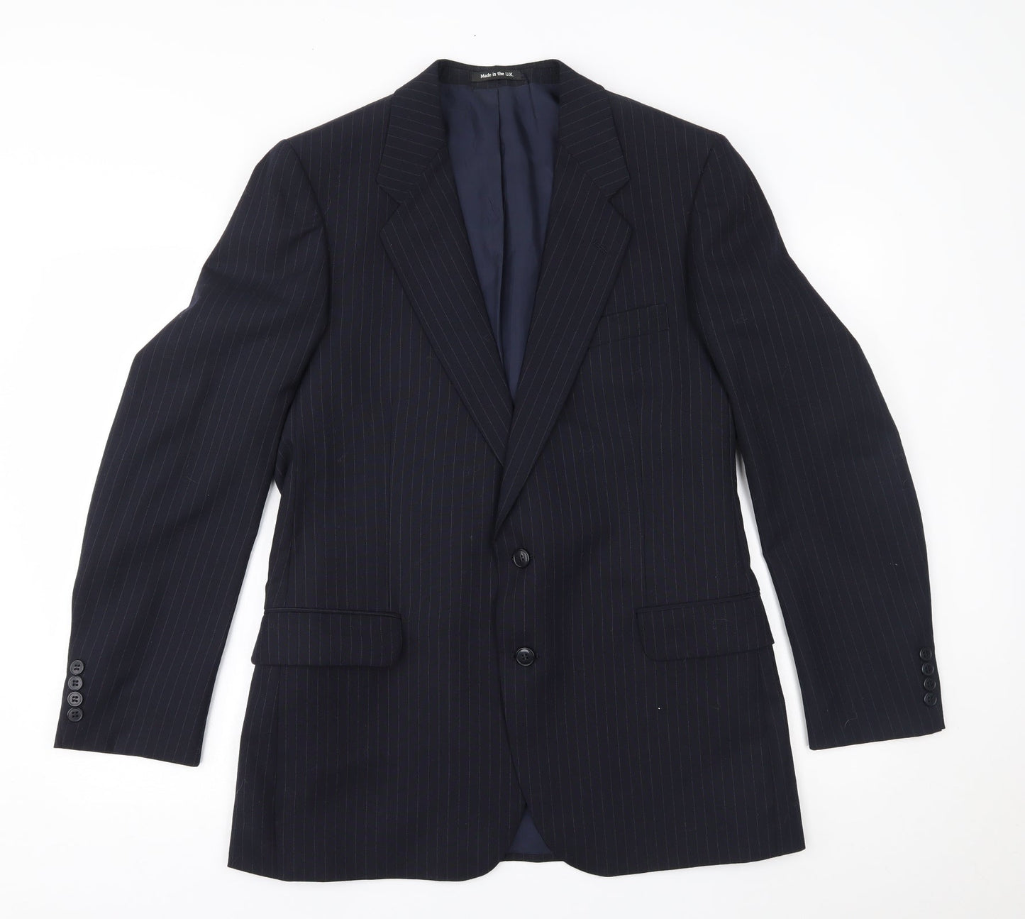 Preworn Mens Black Striped  Jacket Blazer