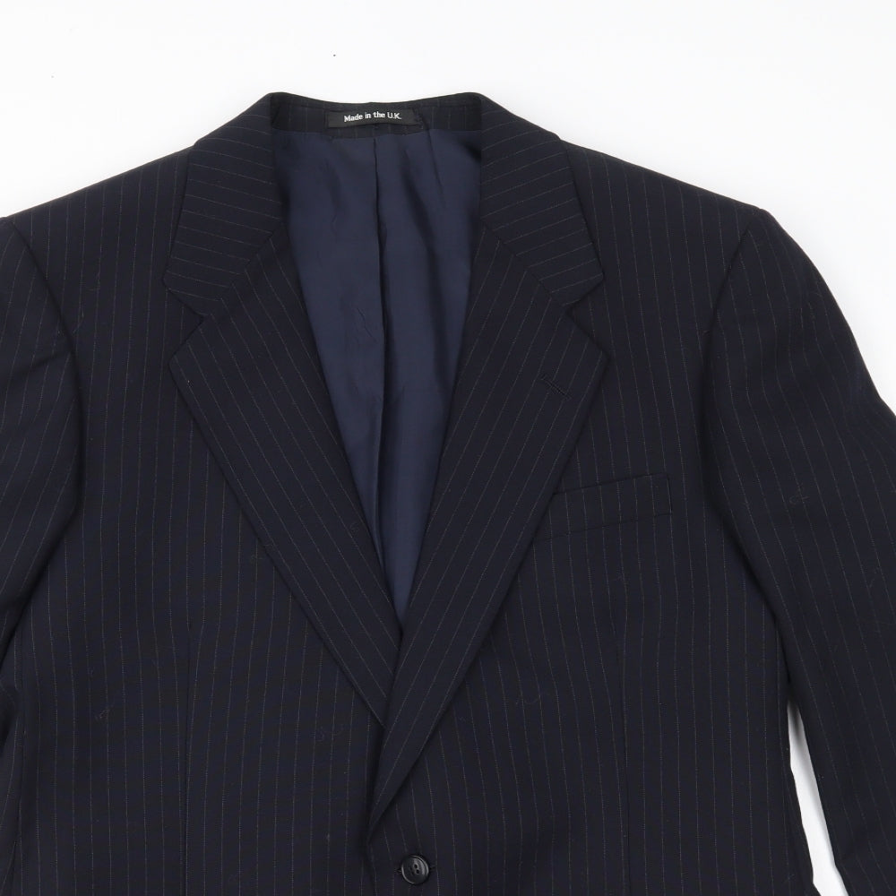 Preworn Mens Black Striped  Jacket Blazer