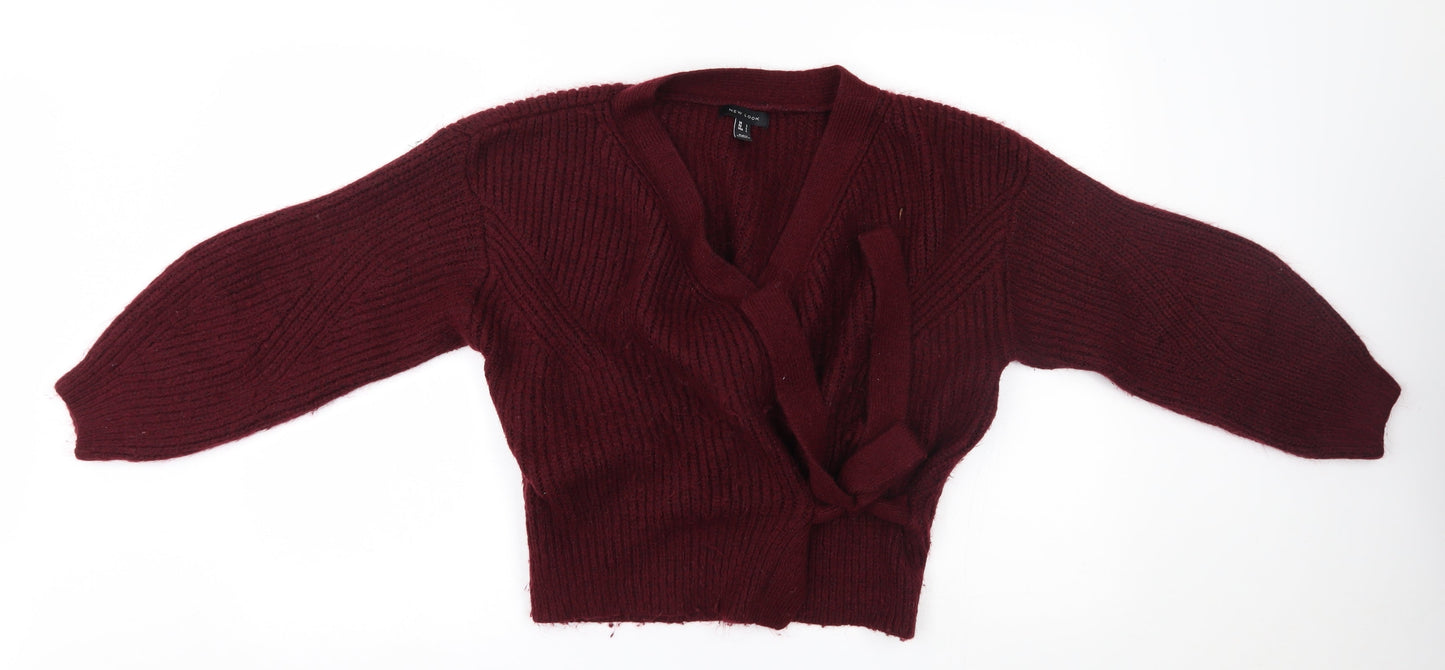 New Look Womens Red   Cardigan Jumper Size L