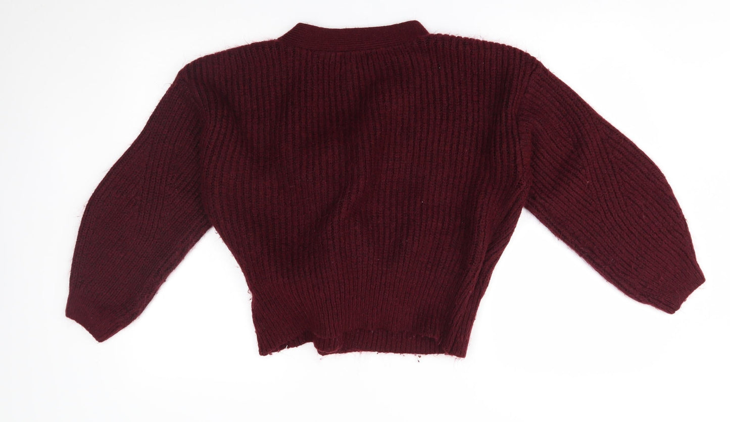 New Look Womens Red   Cardigan Jumper Size L