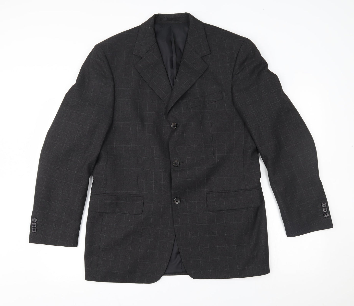 zantos Mens Grey Check  Jacket Blazer