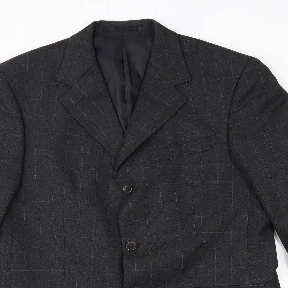 zantos Mens Grey Check  Jacket Blazer