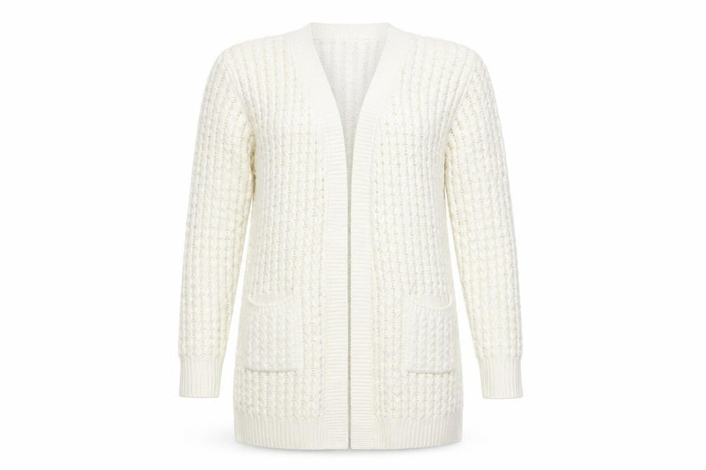 Glimpse Womens Ivory   Cardigan Jumper Size S