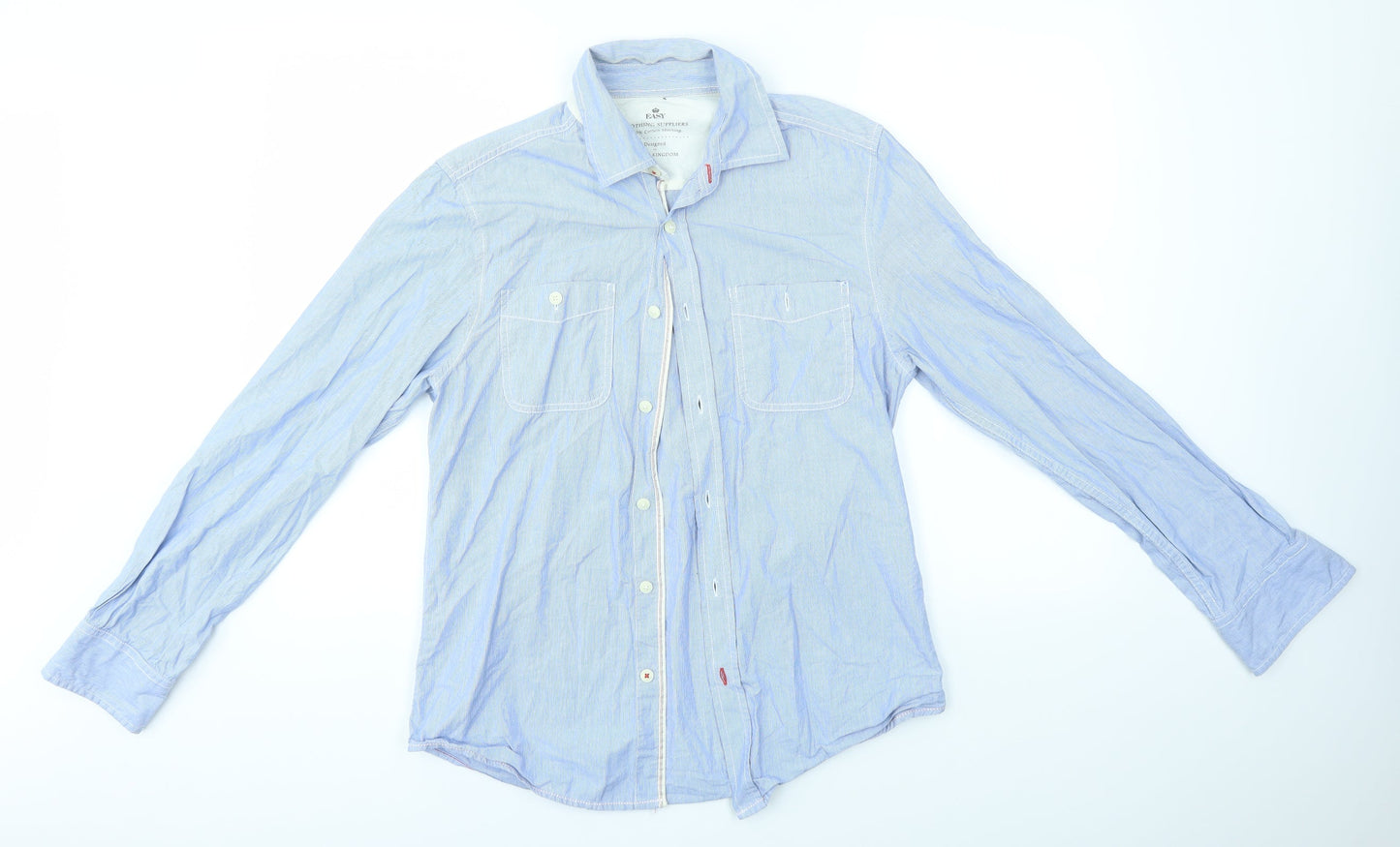 EASY 1973 Mens Blue    Dress Shirt Size S
