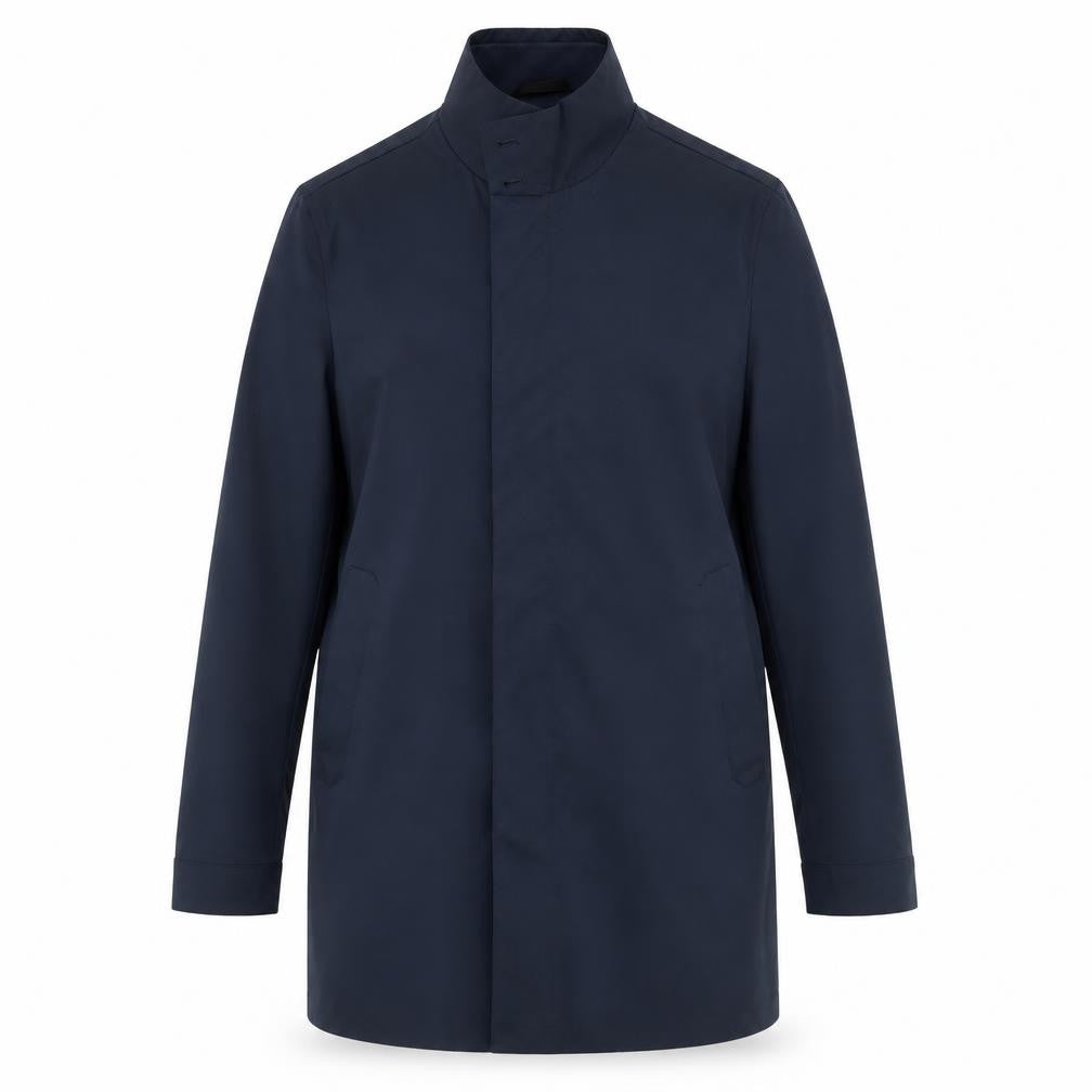 Front view of Autograph women’s blue overcoat coat, size S