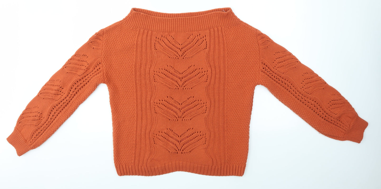Matalan Womens Orange   Pullover Jumper Size M