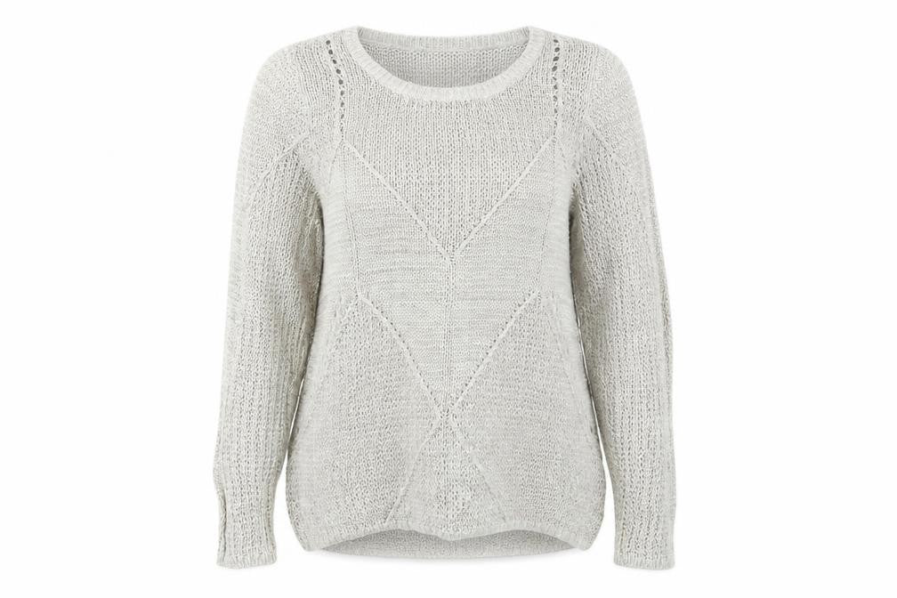 Front view of Autograph women’s grey jumper, size UK 16