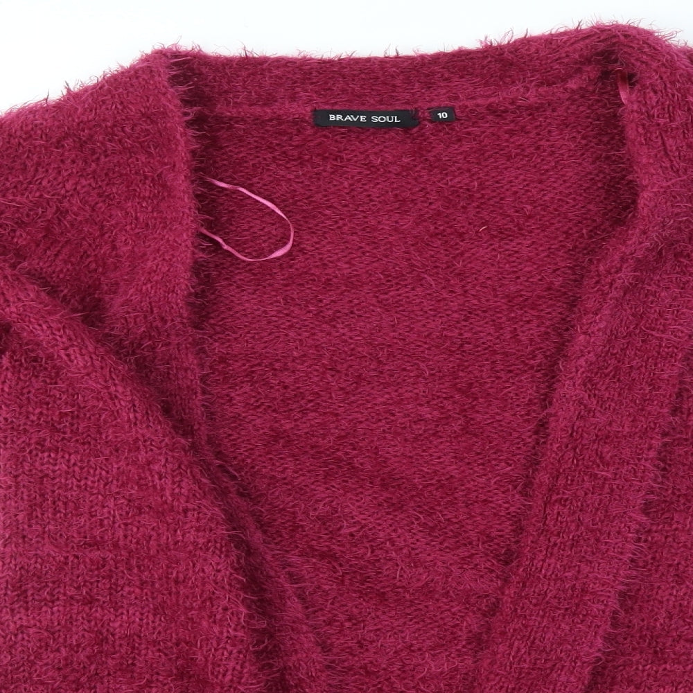 Brave Soul Womens Pink   Cardigan Jumper Size 10