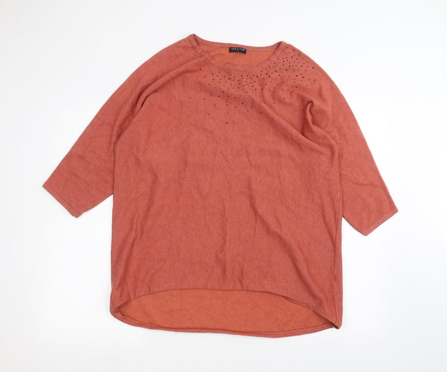 Viz a VIZ Womens Orange   Pullover Jumper Size L