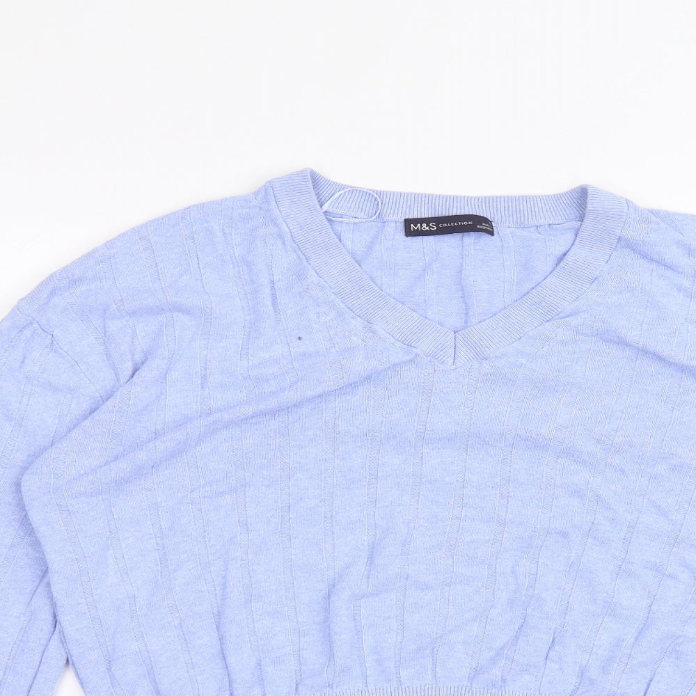 Marks and Spencer Womens Blue   Basic T-Shirt Size S