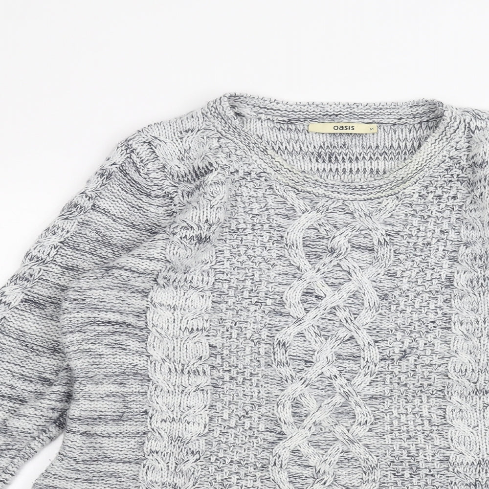 Oasis Womens White   Pullover Jumper Size M