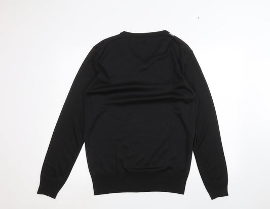 Hudson Harbour Mens Black   Pullover Jumper Size M