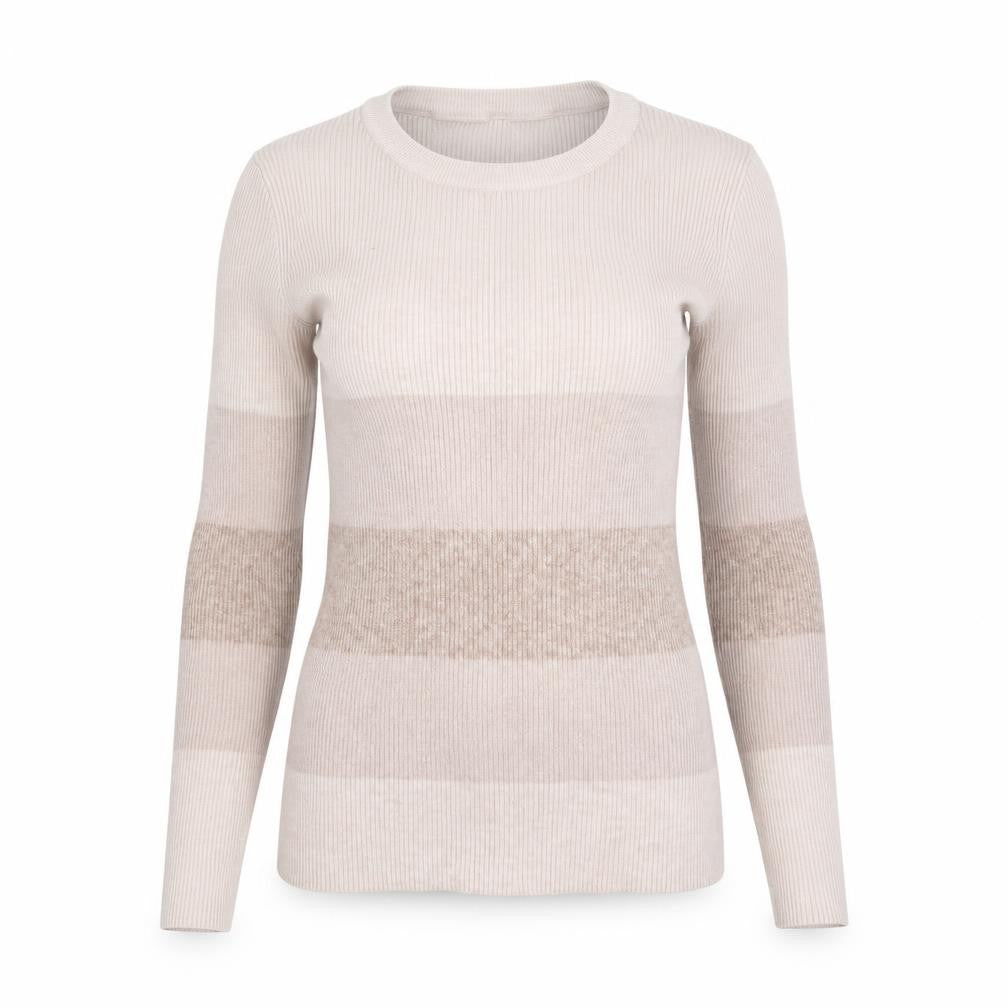Mishow Womens Pink Striped Knit Pullover Jumper Size XS