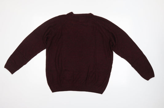 Easy Mens Purple   Pullover Jumper Size L