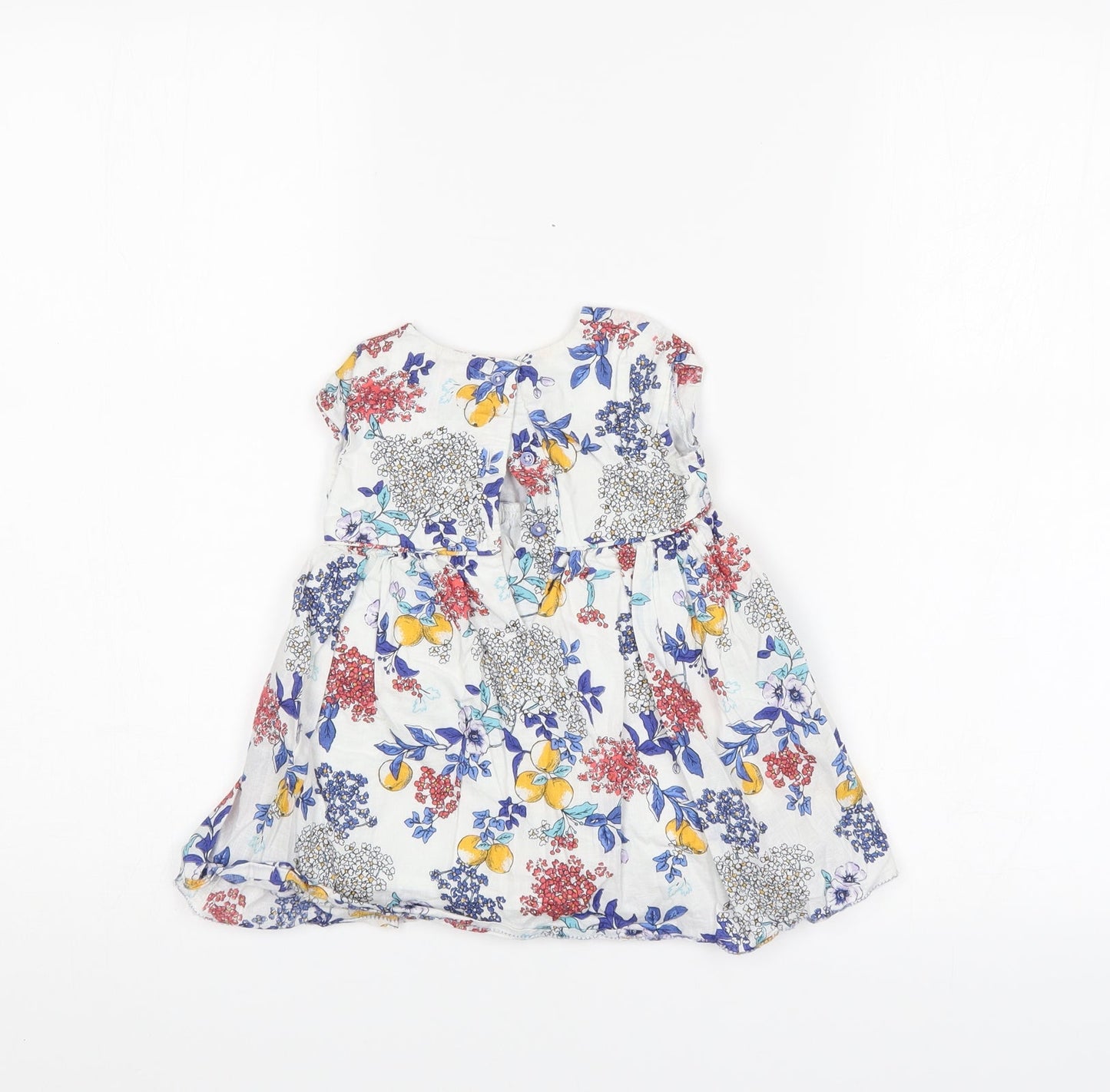 M&S Girls Multicoloured Floral  Shift  Size 6-9 Months