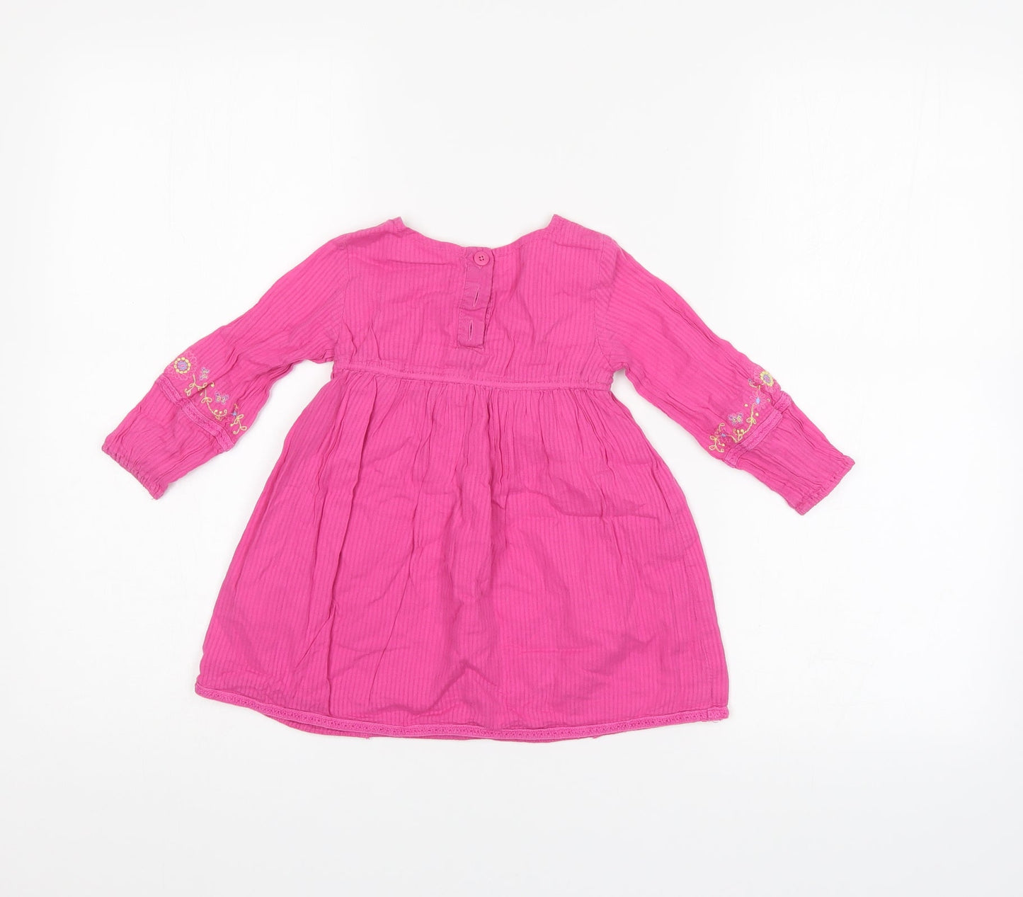 Butterfly Girls Pink Floral  Shift  Size 12-18 Months