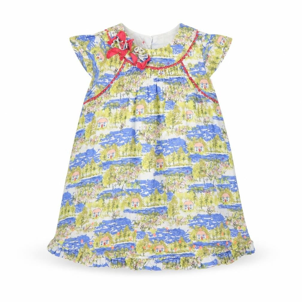 Front view of Marks & Spencer girls’ multicoloured a-line, size 6-9, months