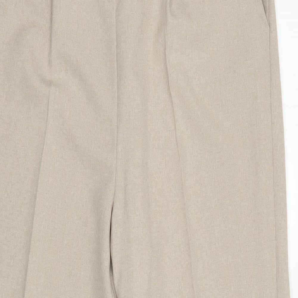 BM Womens Ivory   Trousers  Size 16 L25 in - Elastic Waist