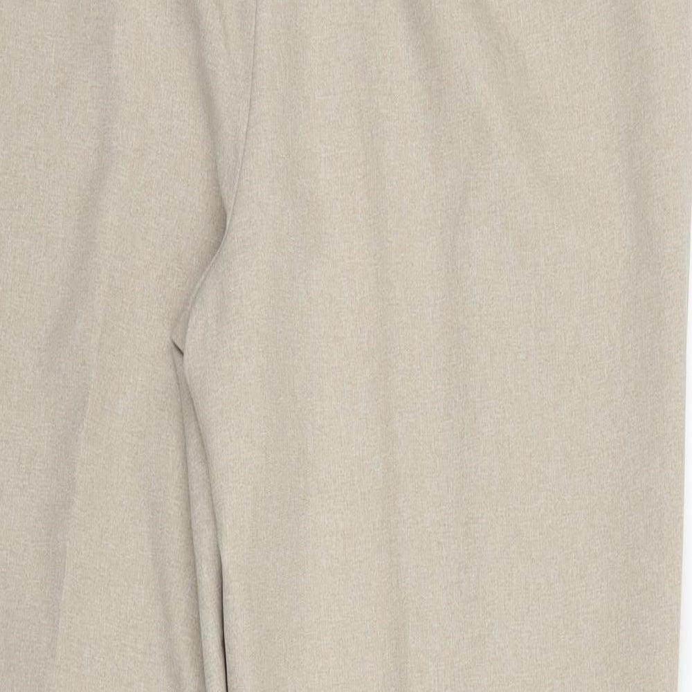 BM Womens Ivory   Trousers  Size 16 L25 in - Elastic Waist