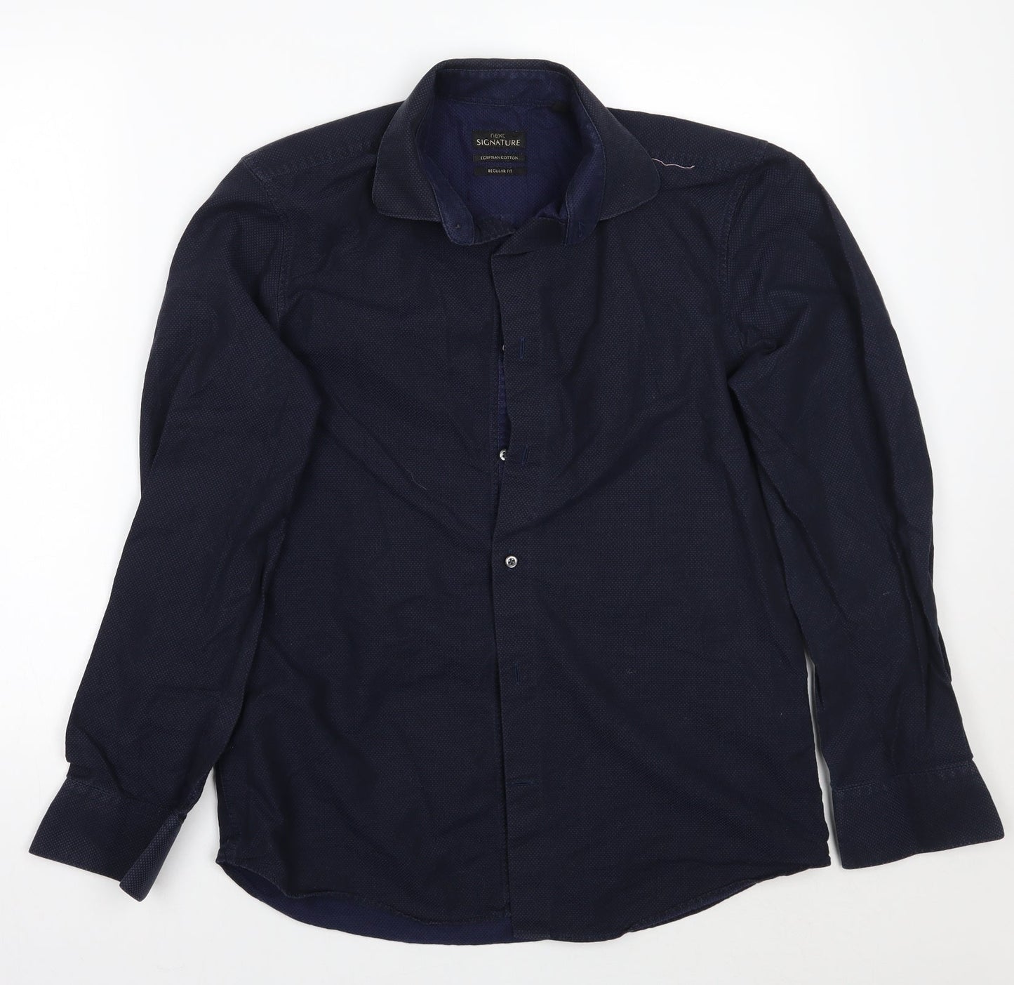 NEXT Mens Blue    Button-Up Size 15.5