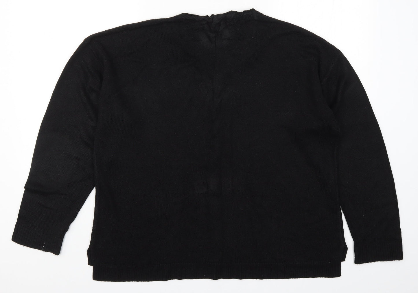 Studio Womens Black  Knit Pullover Jumper Size 20