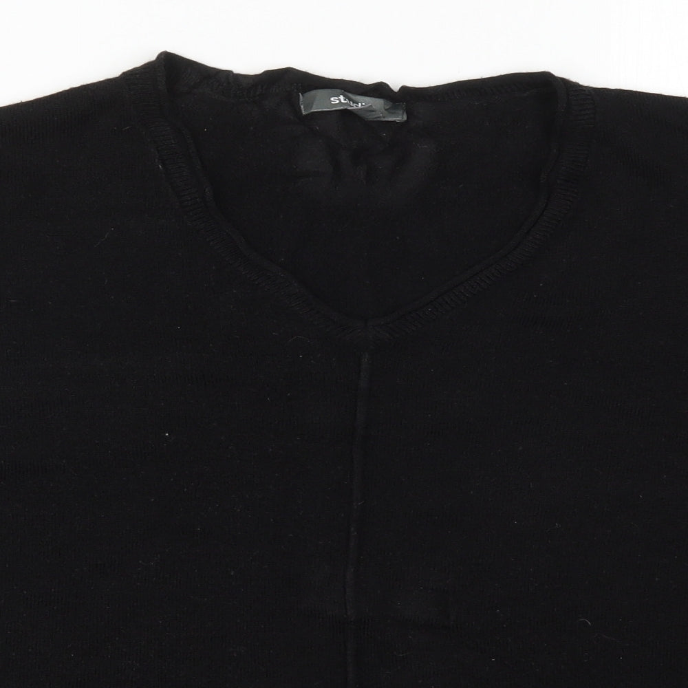 Studio Womens Black  Knit Pullover Jumper Size 20
