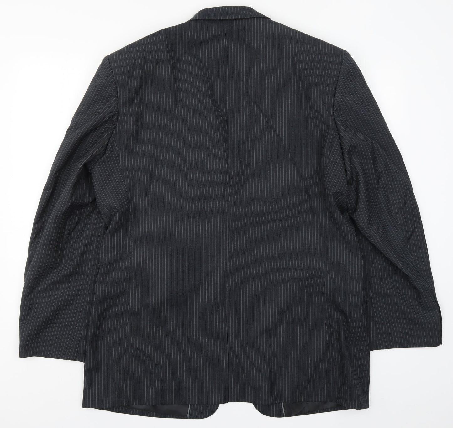 Karl Jackson Mens Grey Striped  Jacket Suit Jacket Size 44