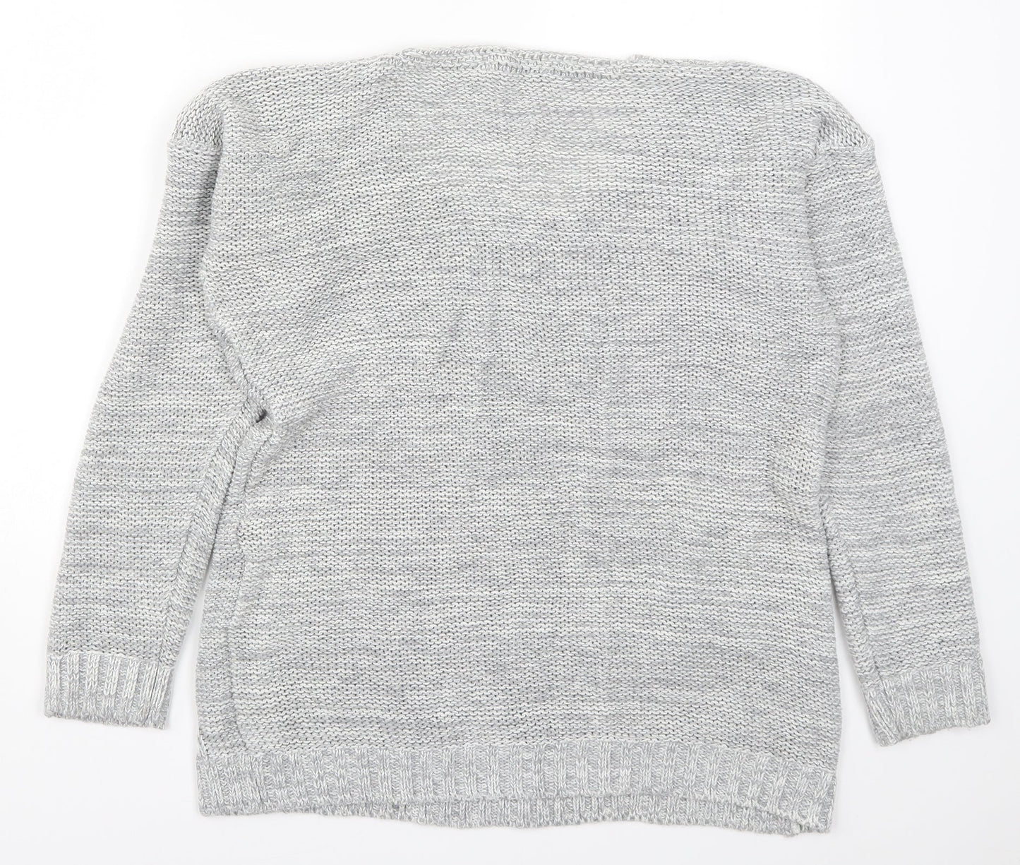 Remel Womens Grey  Knit Pullover Jumper Size M
