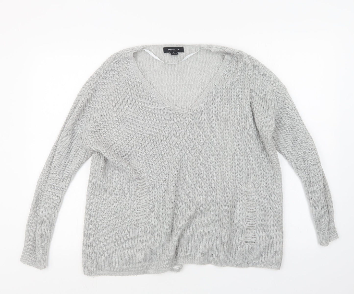 Atmosphere Womens Grey  Knit Pullover Jumper Size 10