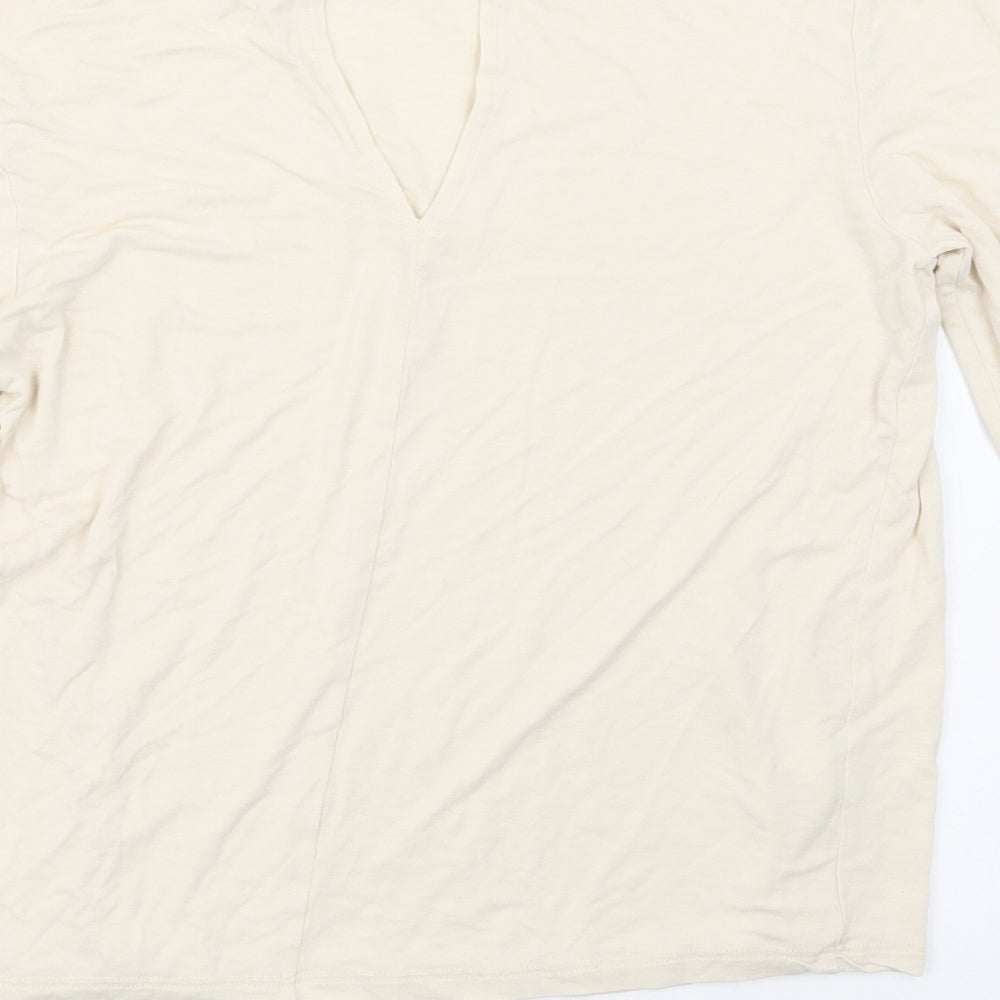Topshop Womens Ivory   Basic T-Shirt Size 8