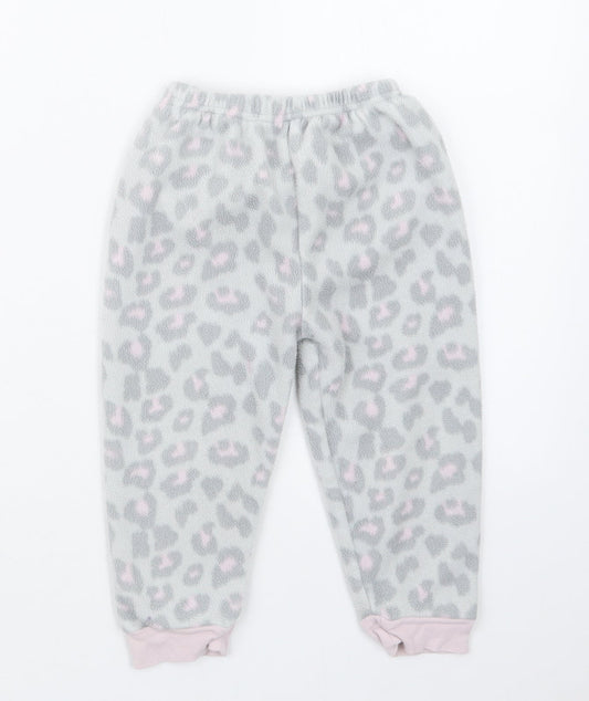 Jam Jam Girls Grey Animal Print  Capri Pyjama Set Size 2-3 Years