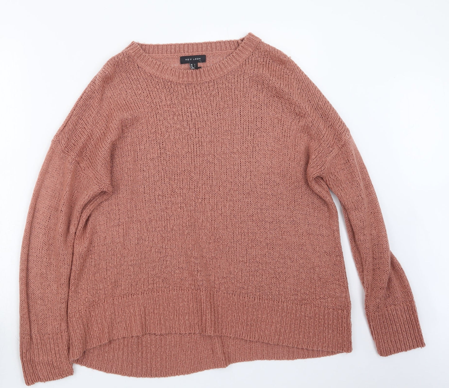 New Look Womens Pink  Knit Pullover Jumper Size L