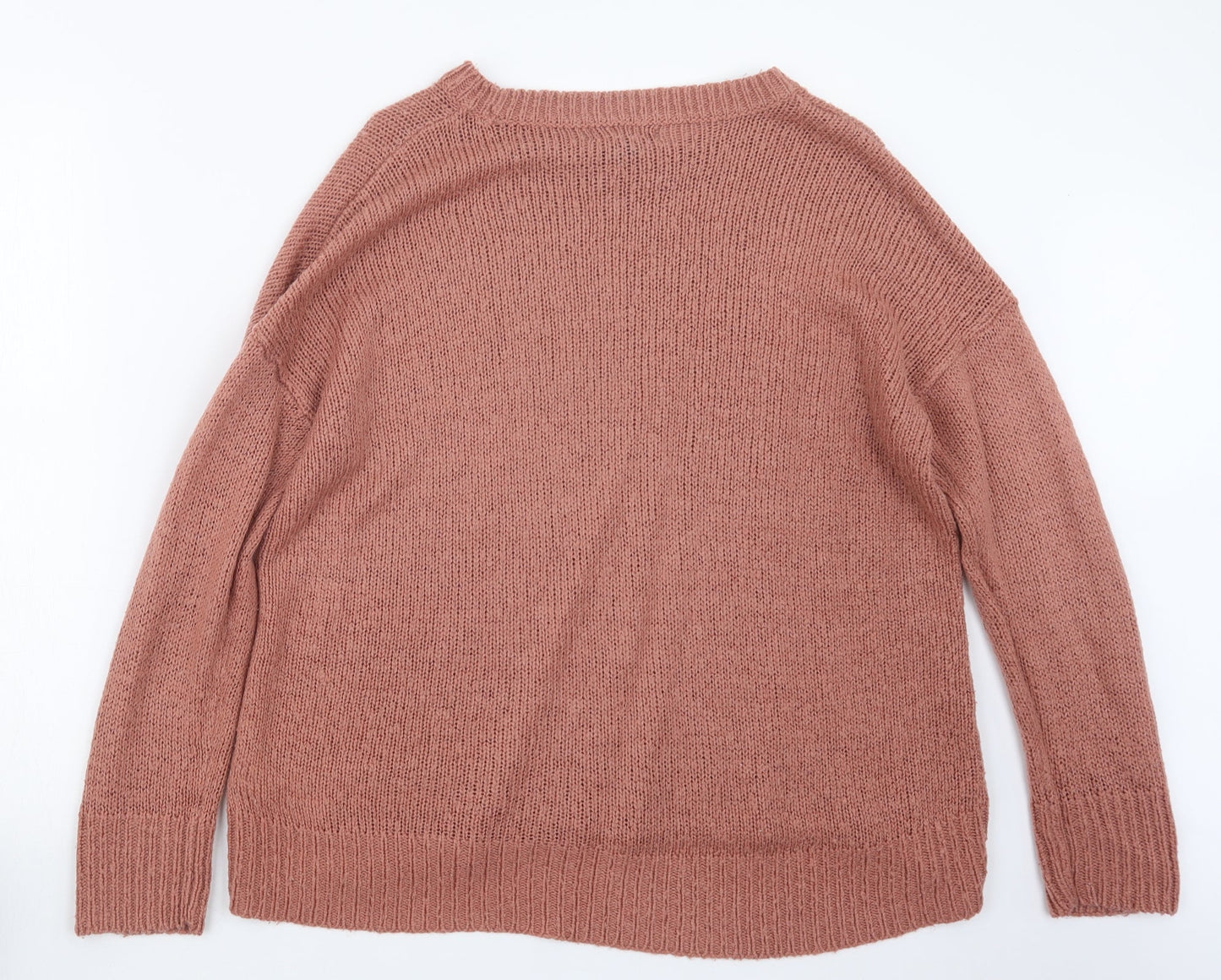 New Look Womens Pink  Knit Pullover Jumper Size L