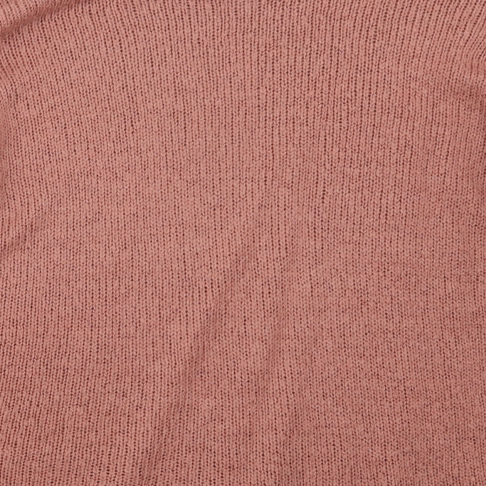 New Look Womens Pink  Knit Pullover Jumper Size L