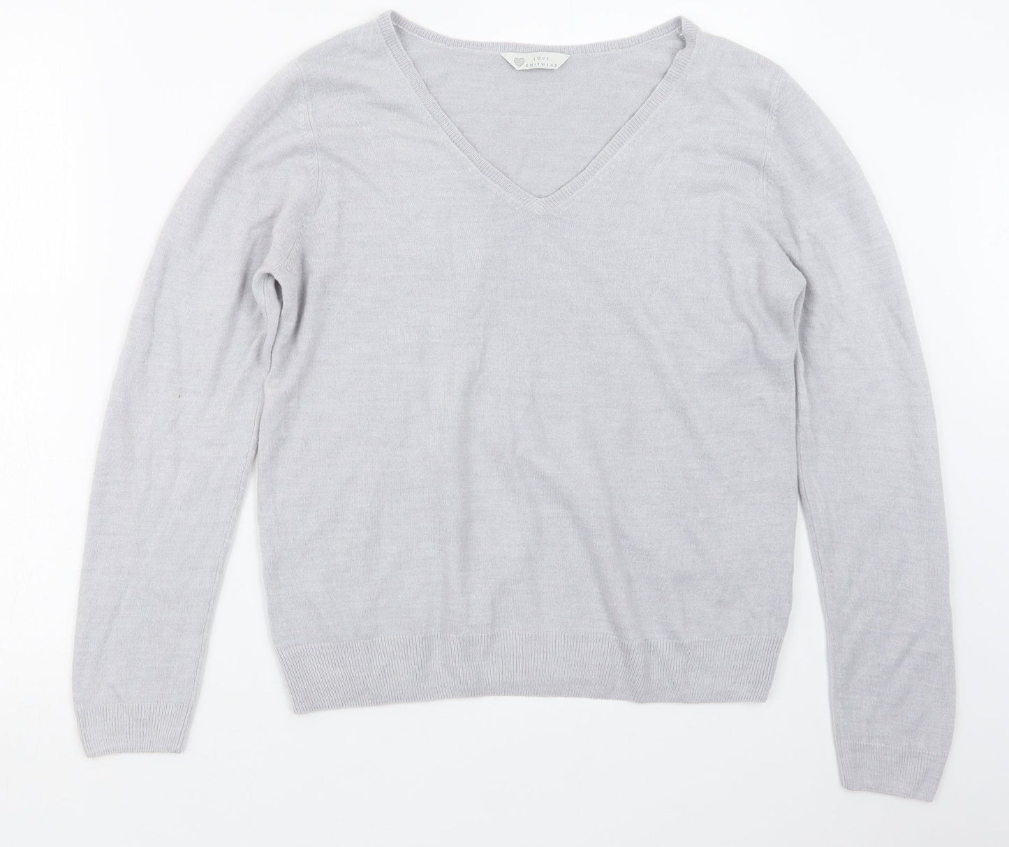 BHS Womens Grey  Knit Pullover Jumper Size 16
