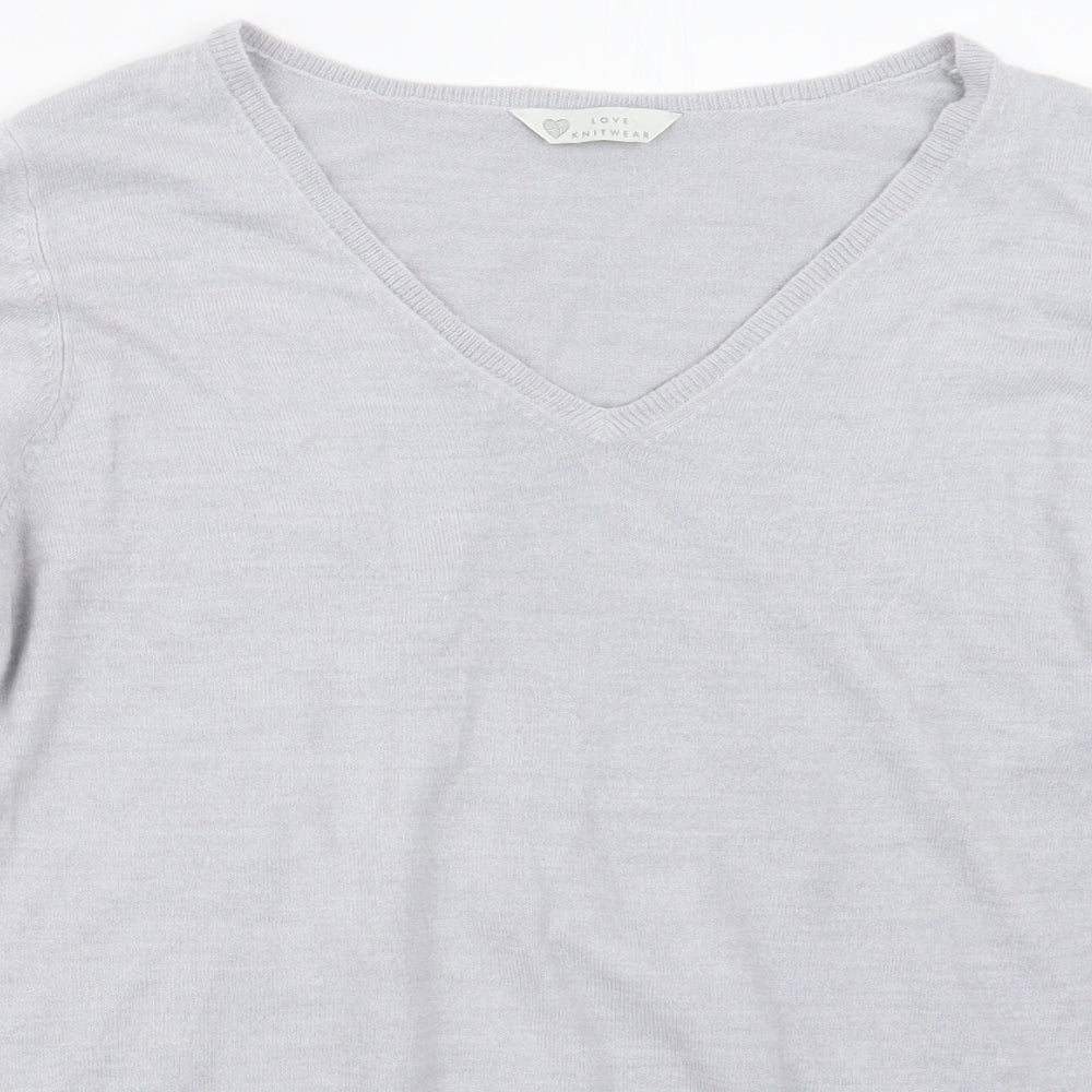 BHS Womens Grey  Knit Pullover Jumper Size 16