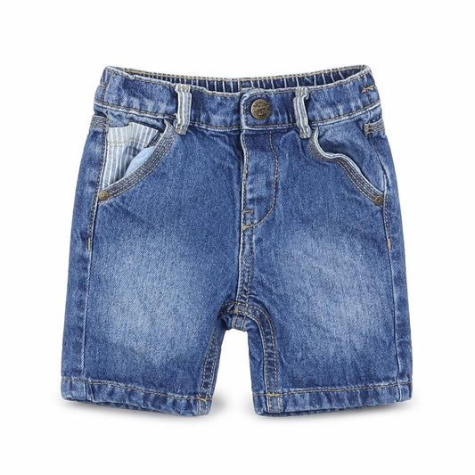 Manataray Baby Blue  Denim Sweatpants Trousers Size 6-9 Months  - Waist 16in; Inside  leg 3in