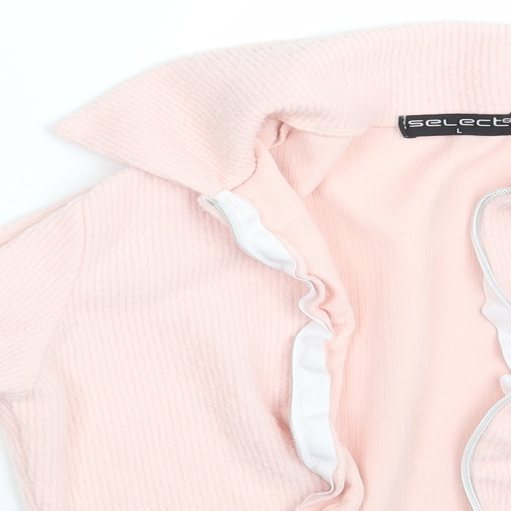 Select Womens Pink   Full Zip Jumper Size L