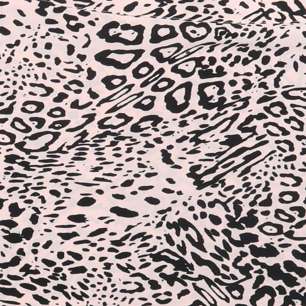 ASOS Womens Pink Animal Print  A-Line Skirt Size 16