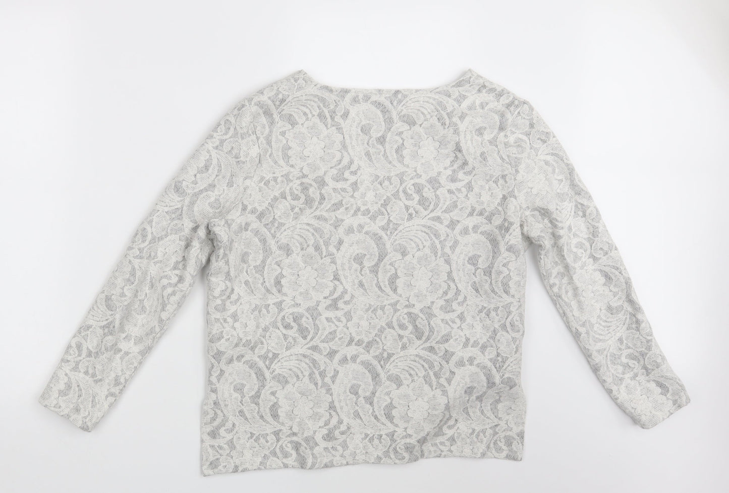 New Look Womens Grey Paisley  Pullover Jumper Size 12