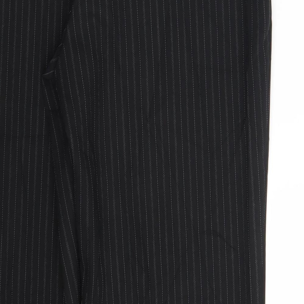 George Womens Black Striped  Trousers  Size 14 L30 in