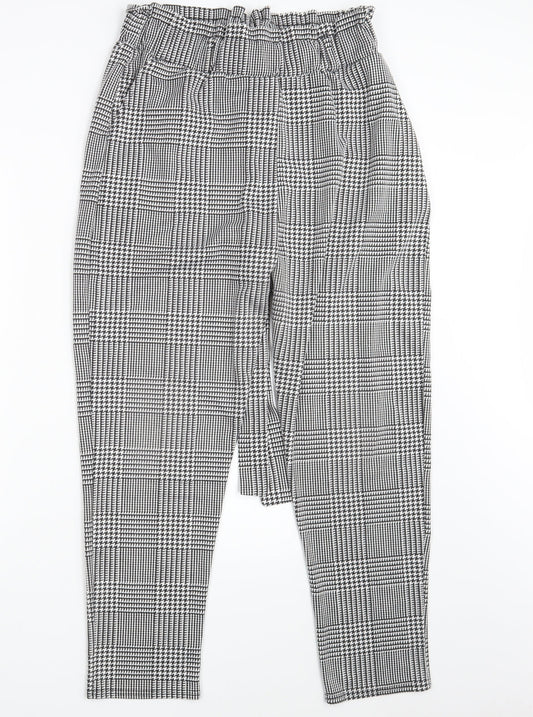 Spotted Womens Black Check  Dress Pants Trousers Size L L26 in