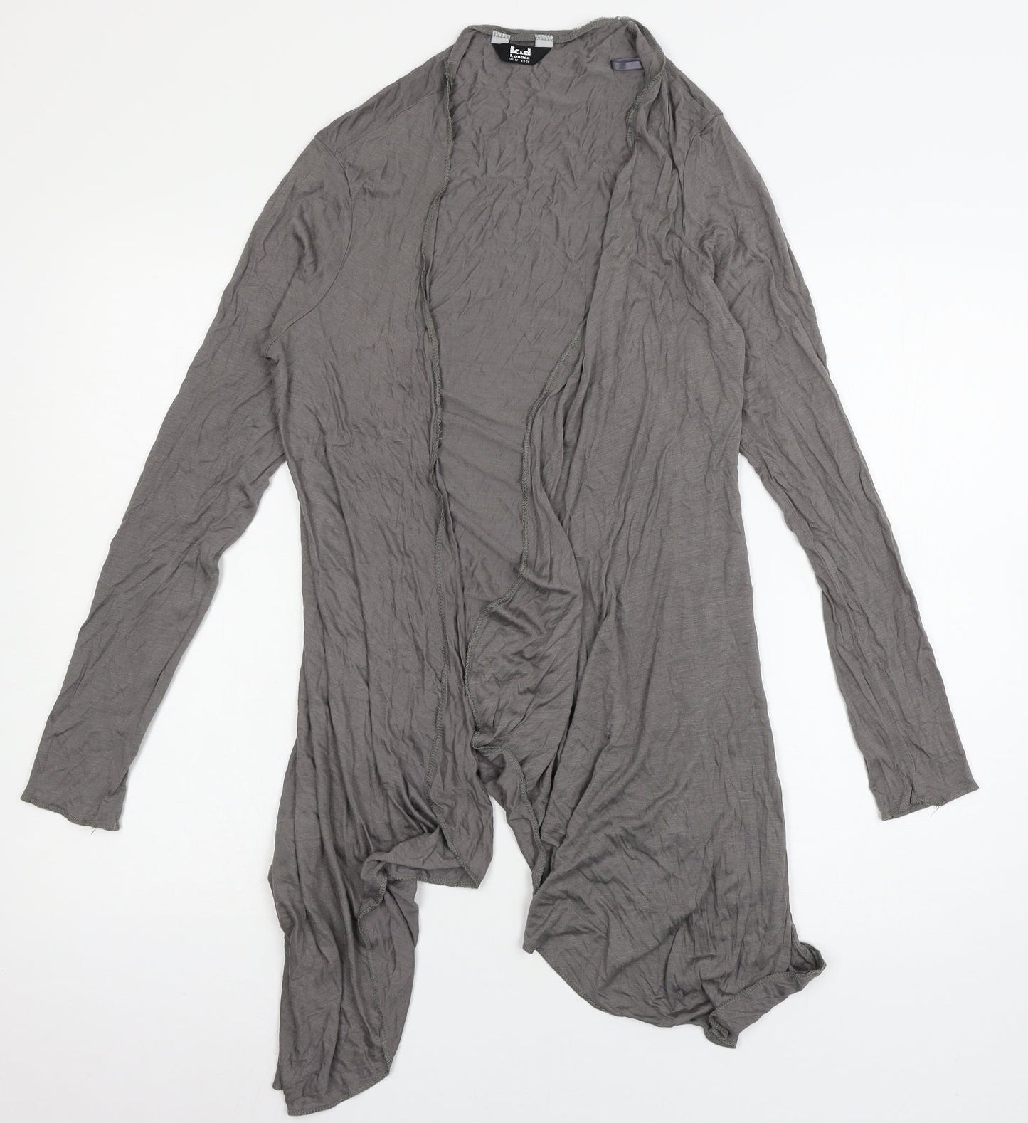 k&d Womens Grey  Jersey Cardigan Jumper Size 12