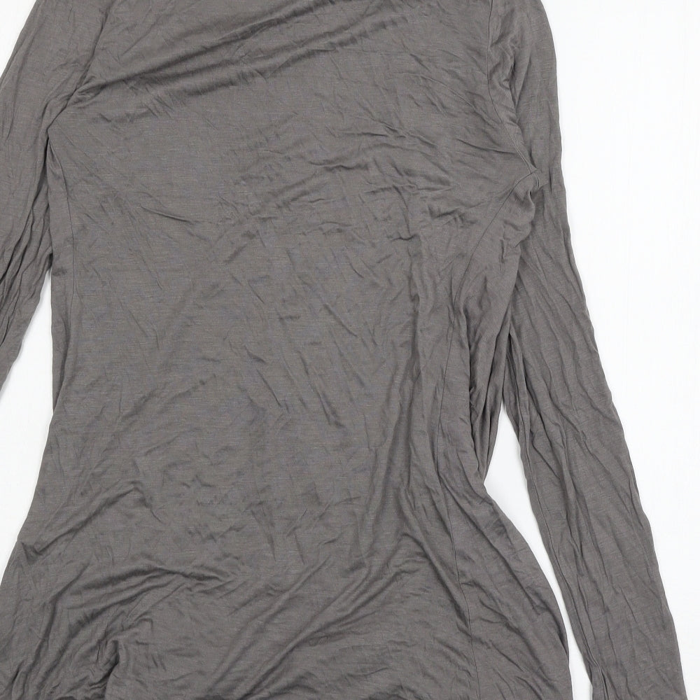 k&d Womens Grey  Jersey Cardigan Jumper Size 12