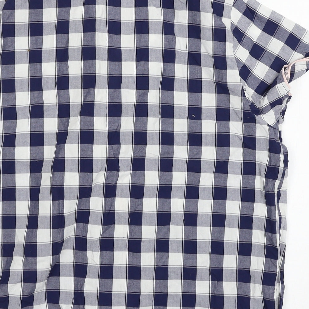 George Womens Blue Check  Top Pyjama Pants Size 8