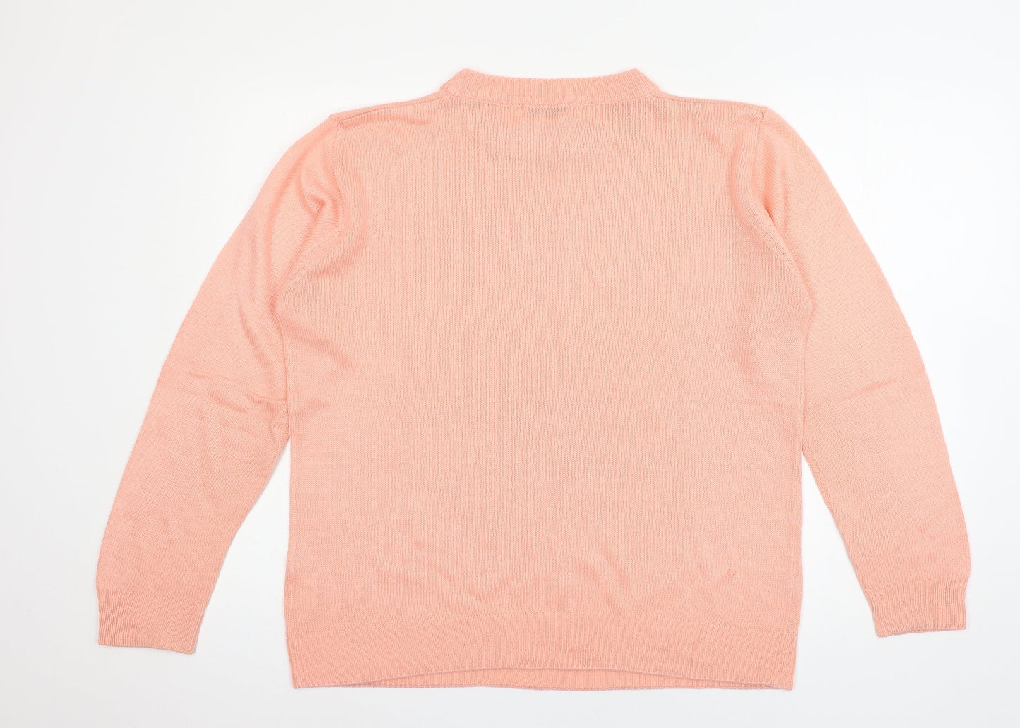 Damart Womens Orange  Knit Pullover Jumper Size 12