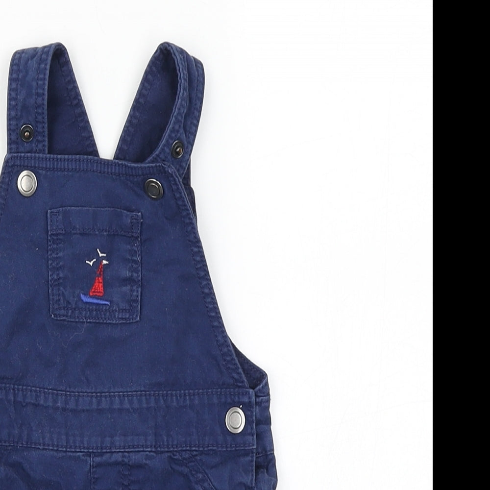 M&S Boys Blue   Dungaree One-Piece Size 3-6 Months
