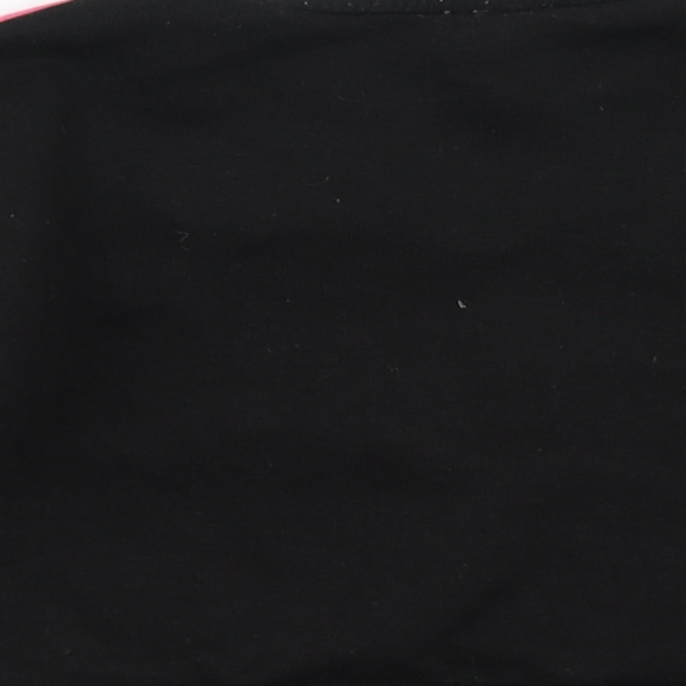 Matalan Girls Black Colourblock  Basic T-Shirt Size 9-12 Months