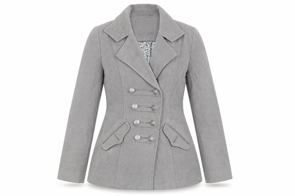 Per Una Womens Grey   Overcoat Coat Size 10