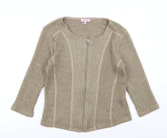 Per Una Womens Brown  Knit Jacket  Size M